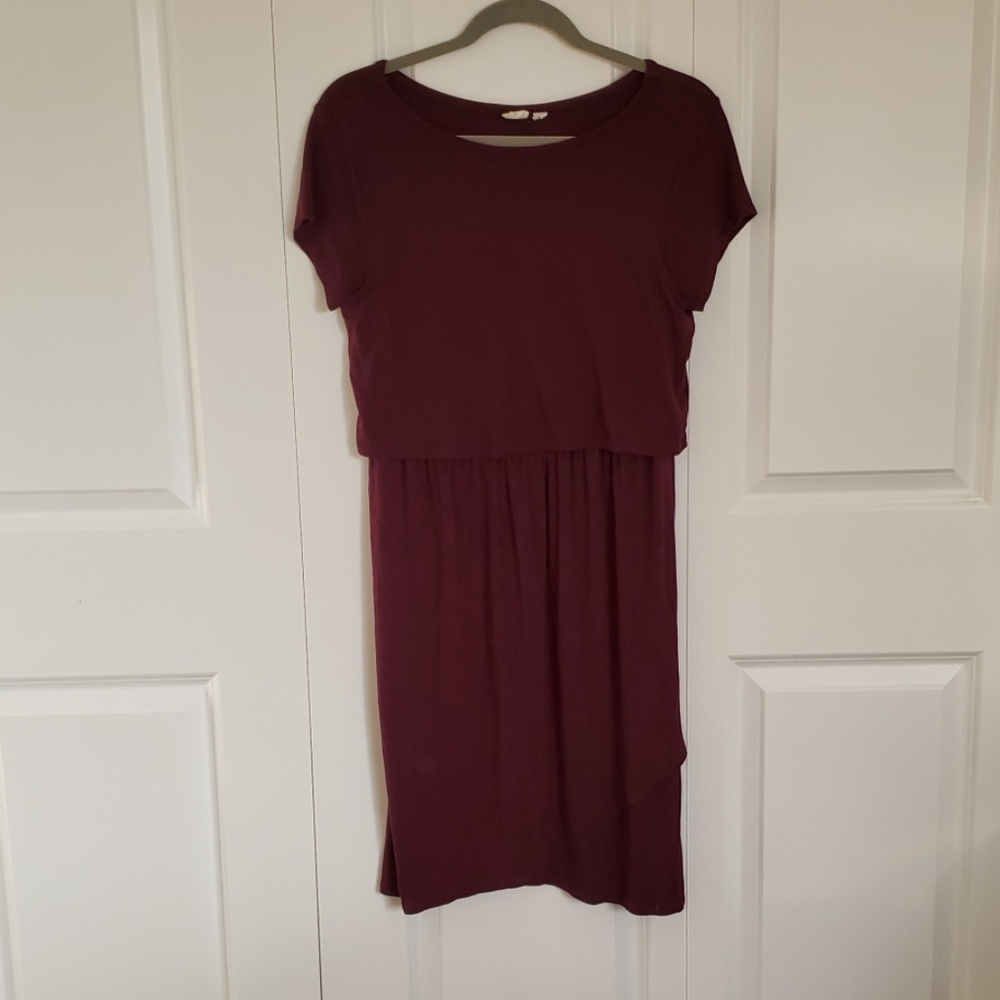 Gap maternity nursing dress, eggplant, size Small